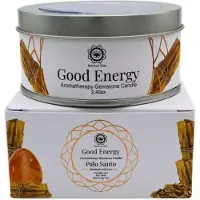 Green tree - Edelsteen - Geurkaars - Gemstone Candle - Good Energy - Carneool - Palo Santo - 70g