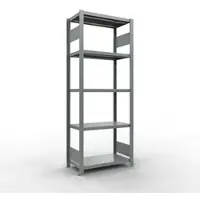 Schulte Lagertechnik MULTIplus 250 boutloos rekkensysteem, basisrek, lengte bout, 2000x750x400 mm, 5 legborden, gegalvaniseerd
