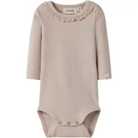 Lil´ Atelier BABY romper lichtroze Meisjes Stretchkatoen Ronde hals Effen - maat 68
