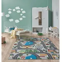 The Carpet Vloerkleed Happy Life Life kinderkamer tapijt speelkleed onderhoudsvriendelijk