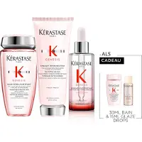 Kérastase Genesis Trio + 2 Cadeau's- Shampoo 250ml & Conditioner 200ml & Haarserum 90ml + Shampoo 30ml & Glaze Drops Haarolie 15ml Cadeau - Anti-haaruitval