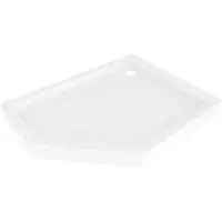 Mexen Flow+ vijfhoekige douchebak rechts 100 x 80 , witte glans - 46P108010RH