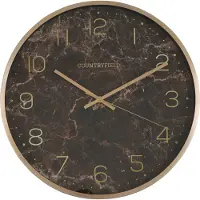 Decostar Wandklok ro Copper M goud/bruin marmer