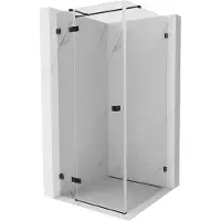 Mexen Lunar T draaideur douchecabine links 90 x 90 , transparant, zwart - 834T-090-090-70-00-L