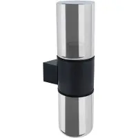 Strühm BERYL - Buiten Wandlamp - Luxery wandlamp - Up&Down - 2 X E27 Fitting - Zwart - Spiegel Glas / Kunststof - IP54