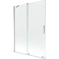 Mexen Velar badwand met 2 schuifbare panelen 130 x 150 , transparant, chroom - 896-130-000-01-01