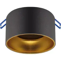 Strühm PANAMA - inbouwspot Armatuur - Rond - Zwart/Goud kleur - 85mm