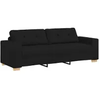 vidaXL 3-zitsbank zwart 220x78x80 cm stof