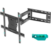 ONKRON TV muurbeugel zwenkbaar voor 40-75 inch tv tot 68 kg - TV muurbeugel uittrekbaar en kantelbaar - max 600 x 400 VESA muurbeugel televisie/zwenkarm televisiehouder muur zwart M7L