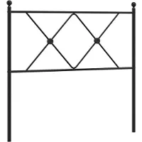 vidaXL Vervangend hoofdbord 90 cm metaal zwart