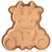 Orion Bakvorm Silicone Koe 20x19x4,5 cm - Springvorm - Vorm voor Bakken - Taartvorm - Bakplaat