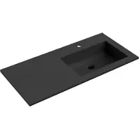 Mexen Otis ingebouwde wastafel rechts 101 x 46,5 cm, zwart mat - 25181071P