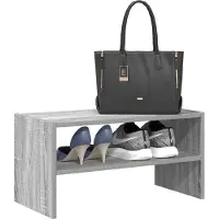 vidaXL Schoenenrek stapelbaar 60x30x30,5 cm grijs sonoma eikenkleurig