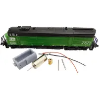 Minitrix micromotor NM048G motor ombouwset voor US U30CG (Santa Fe, Amtrak, u.a.