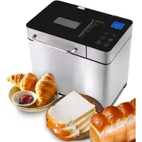 Aura Broodbakmachine - Broodmachine - Bakmachine Brood - Zilver - 33cm x 20cm x 30cm