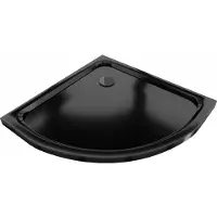 Mexen Flat kwartronde douchebak slim 80 x 80 , zwart, sifon zwart - 41708080B