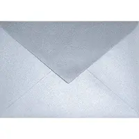 Netuno Metallic (parelmoer) zilveren enveloppen C6 - 114 x 162 mm - A6 - 25 stuks - NK natgelijmde - 120 gram - Aster Metallic -