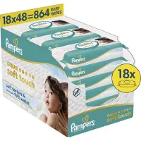 Pampers Soft Touch babydoekjes 18 x 48 stuks