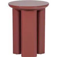 Woood Orivo Bijzettafel - Hout - Hoogglans Roodroze - 50x40x40