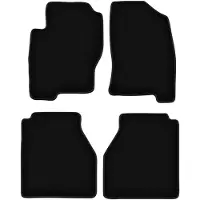 Basic zwarte velours matten voor: Nissan Navara III D40 pick-up (2005-2011)