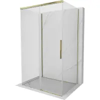 Mexen Rox-3S douchecabine 3-zijdig schuifbaar 110 x 85 , transparant, goud - 8C2-110-085-50-00-3S