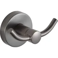Mexen Remo dubbele handdoekhaak, geborsteld gun gray - 70507352-66