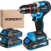Yofidra Accuboormachine - 50Nm Accuschroevendraaier - 13mm boorhouder - met 2 accu's - 25 + 3 koppelinstellingen - 2 snelheden - voor Thuis & Klussen