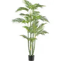 Kopu kunstplant Bamboepalm 6 tak 115cm in pot - Groen