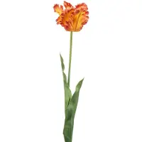 Emerald - Kunstbloem Tulp Parrot 68cm oranje - Kunstplant voor binnen
