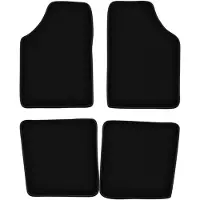 Basic zwarte velours matten voor: Renault Kangoo I combivan (1997-2008)