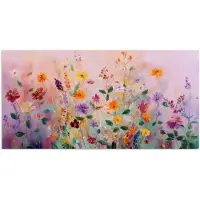 PosterMonkey Poster 80x40 cm - Schilderij - Bloemen - Abstract - Kleurrijk - Posters - Kamer decoratie - Wanddecoratie woonkamer - Muurdecoratie slaapkamer