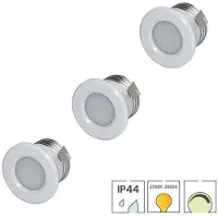 Lybardo - Inbouwspots extra klein 3-pack - 3W - Dimbaar - Dim to Warm 2000K-2700K - Zaagmaat 28mm
