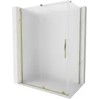 Mexen Velar schuifdouchecabine 160 x 90 , ijs, goud - 871-160-090-31-50