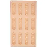 Orion Koekjesvorm en Pralinevorm Silicone Beige 29,5x17x1,5 cm - Bakvorm - Chocoladevorm - Chocolade Vorm - Bakvorm - Fondant - Ijsklontjes - Praline - Snoep