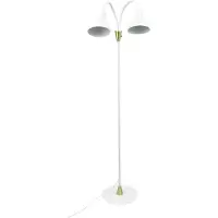 Dyberg Larsen Design vloerlamp Lilje, wit / opaal, Woon-/ Eetkamer, metaal, Design, vloerlamp