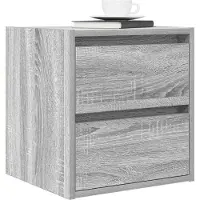 vidaXL Nachtkastje wandgemonteerd 38x34x40 cm grijs sonoma eikenkleur
