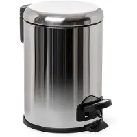 TATAY Nordic 3l Bathroom Trash Can With Pedal Zilver