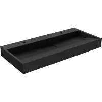 Mexen Ava opzetwastafel van conglomeraten 2/O 100 x 46 cm, zwart - 23011072