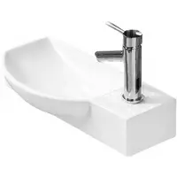Mexen Hugo opzetwastafel links 50 x 23 cm, wit - 21255000L