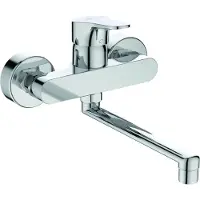 Ideal standard Wandkeukenmengkraan CERABASE, uitval 200mm, chroom