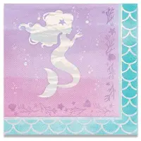 Witbaard Servetten Mermaid Shine 33 X 33 Cm Papier Roze