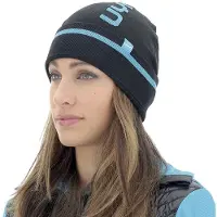 UYN Muts UYN Unisex Natyon Two Tone Beanie Black Black Turquoise Large