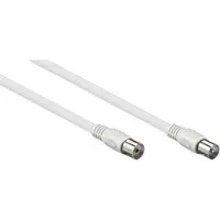 Goobay antennekabel (klasse A, >85 dB), 2x afgeschermd, 5 m, wit (85 dB, Antennekabel)