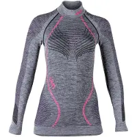UYN Ondershirt Uyn Women Ambityon L/S Melange Turtle Neck Black Melange Purple Raspberry-XS