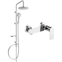 Mexen Carl Opbouw Douche Set met Regendouche en Douchekraan Zero, Chroom - 71140240-00