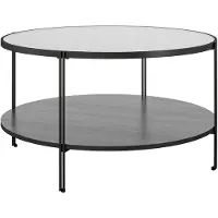 Dorel Home Salontafel Wainwright met tafelblad van glas, plank, breedte 81,5 cm, hoogte 45 cm (1 stuk)
