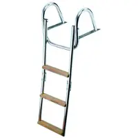 Oem Marine 3 Steps Folding Ladder Goud