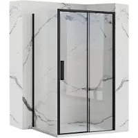 REA Rapid Slide - Hoekdouchecabine - Zwart - 160X100 Rechthoek - 160X100X195Cm