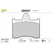 Valeo 598207 Remblokken
