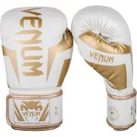 Venum Elite (Kick)Bokshandschoenen Wit Goud - 1OOZ